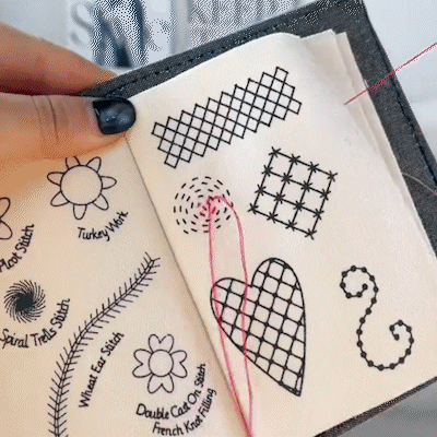 🌈 Beginner-Friendly Portable Embroidery Stitch Book & Professional Sewing Kit