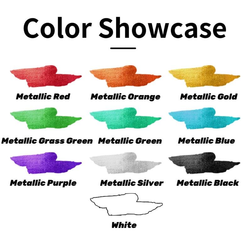 Temporary Tattoo Markers Set(10 PCS)— Skin-Safe, Waterproof & Easy-Wash Body Art Pens